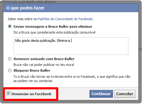 No Facebook, você pode excluir uma postagem com o seu nome!