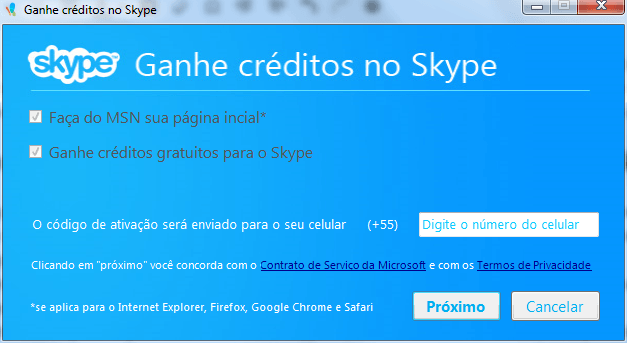Skype: Como ganhar 60 minutos ou U$ 2,00 de créditos
