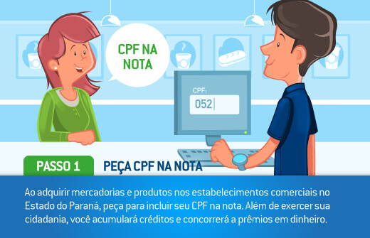 CPF na nota Paraná – Como cadastrar e consultar