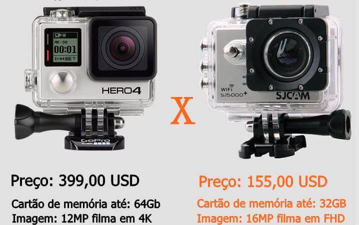 Câmeras de ação: Alternativas a GoPro Hero 4 Silver