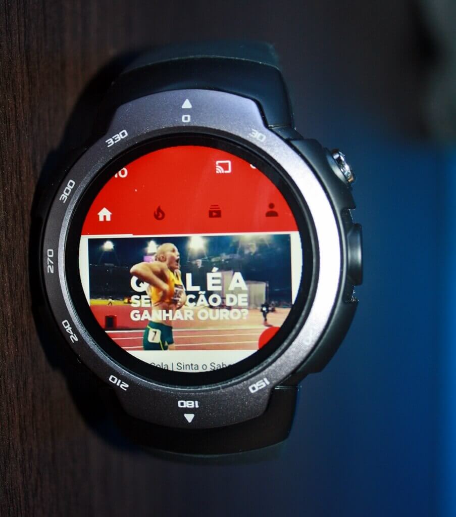 Aplicativo do YouTube no Smartwatch Zeblaze Blitz