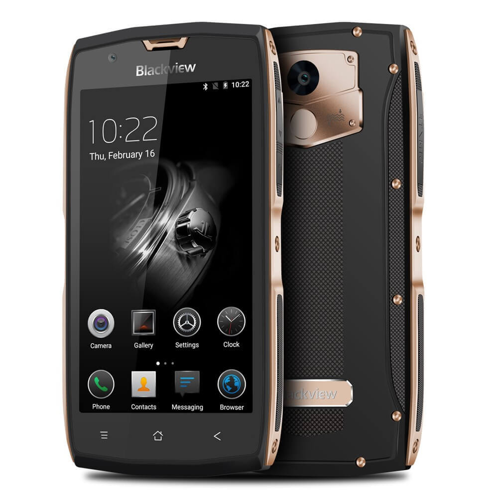 Celular Blackview BV7000 Pro na cor golden