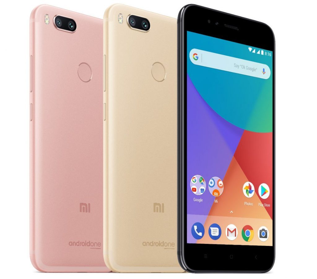 Xiaomi Mi A1 - Nas cores rosa, dourado e preto