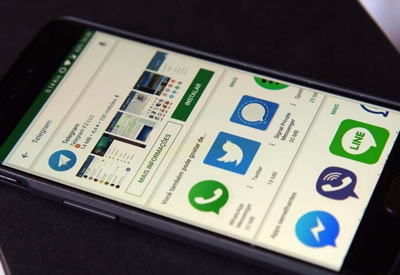 Foto do aplicativo Telegram na PlayStore 